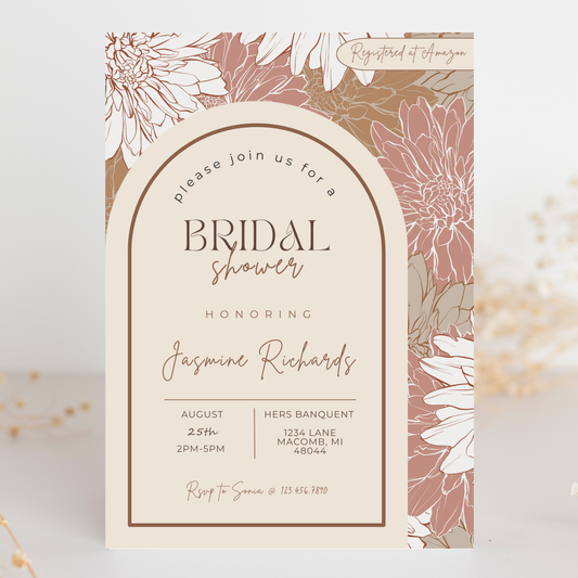 Bridal Shower Invitation Template | Canva Template