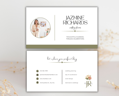 Wedding Planner Business Card | Canva Template