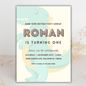 Dino Birthday Invite | Canva Template