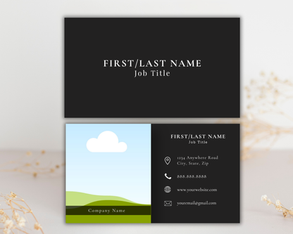 Editable Modern Business Card Template | Realtor Business Card | Canva Template