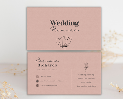 Wedding Planner Business Card | Canva Template