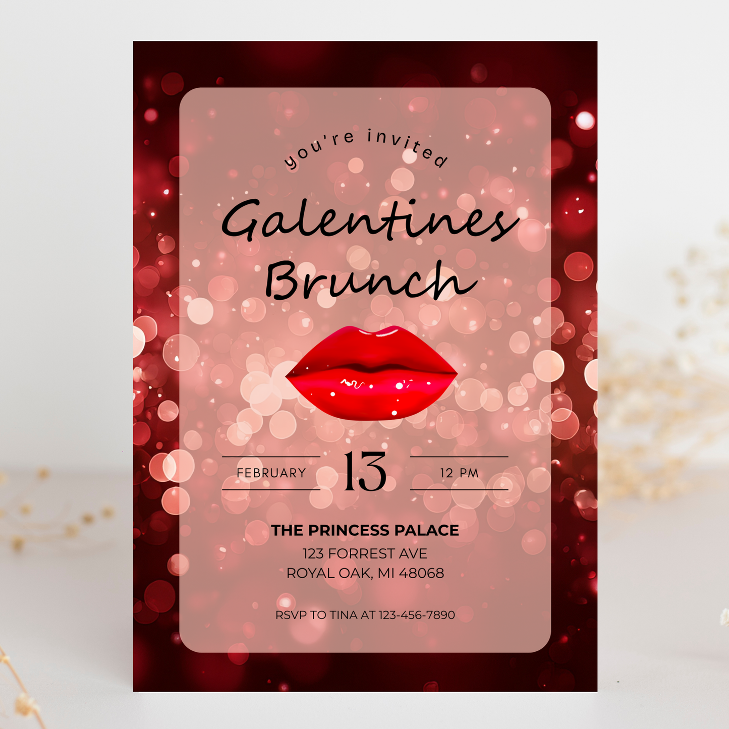 Galentines Brunch Invite | Canva Template