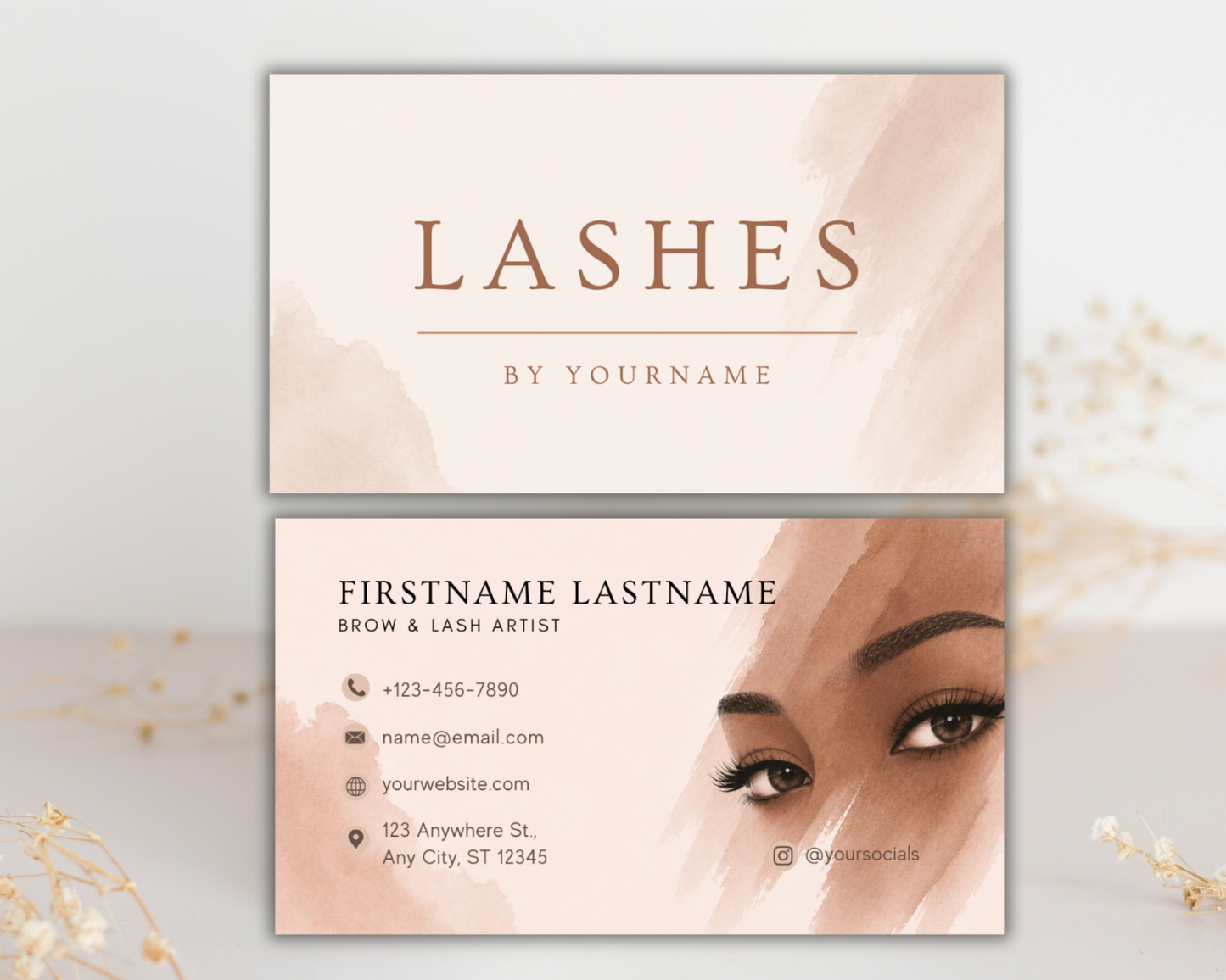 Lash Artist Business Card | Canva Template