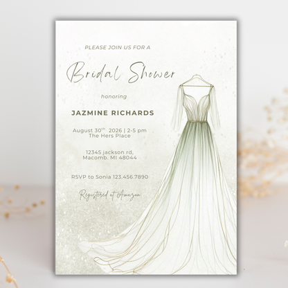 Bridal Shower Invitation | Canva Template