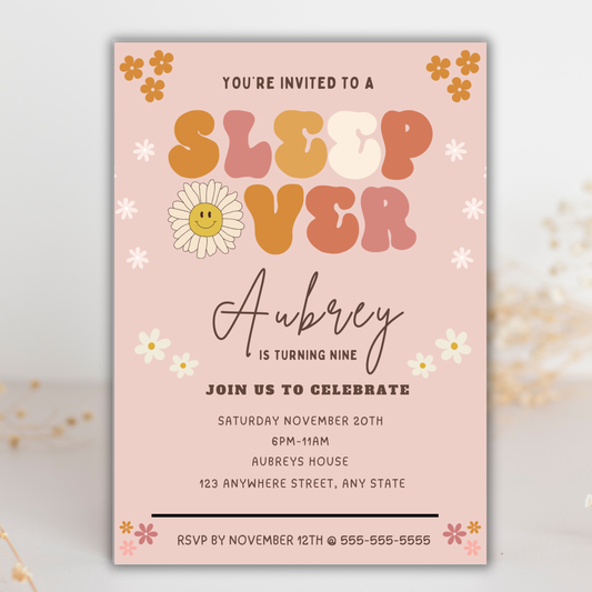 Sleepover Invite | Canva Template