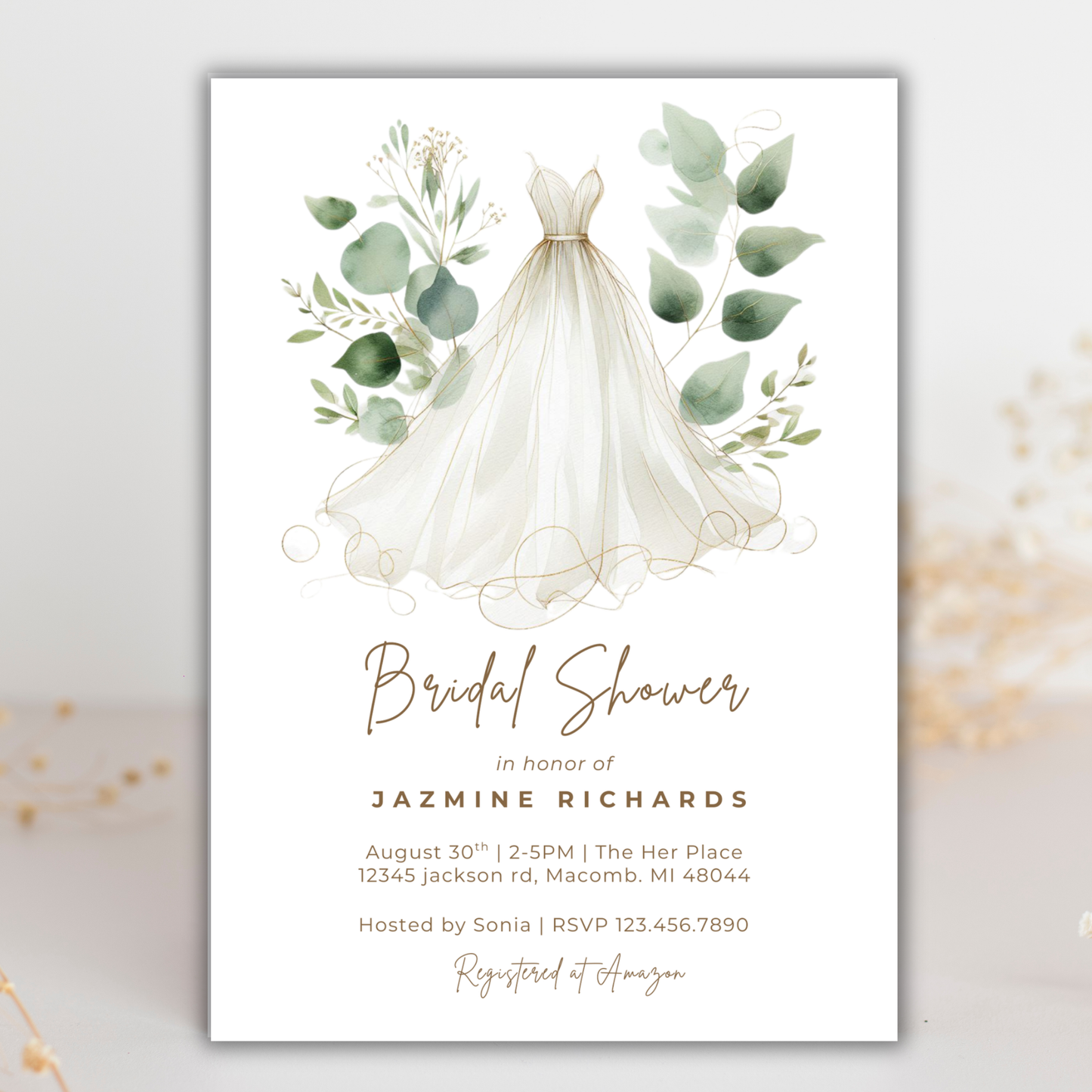 Bridal Shower Invitation | Canva Template