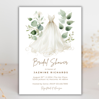 Bridal Shower Invitation | Canva Template