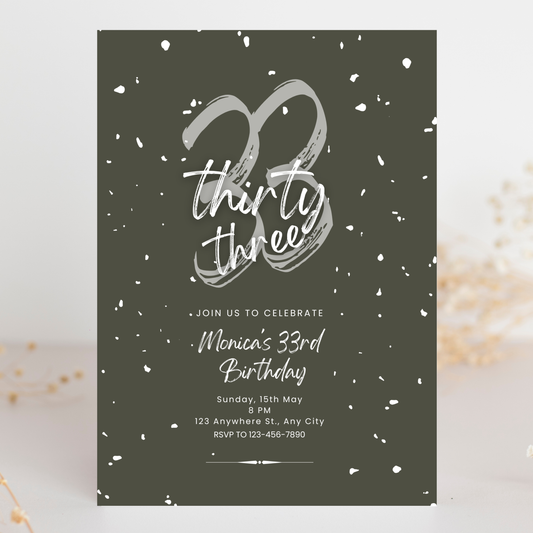 Confetti Birthday Invite  | Canva Template