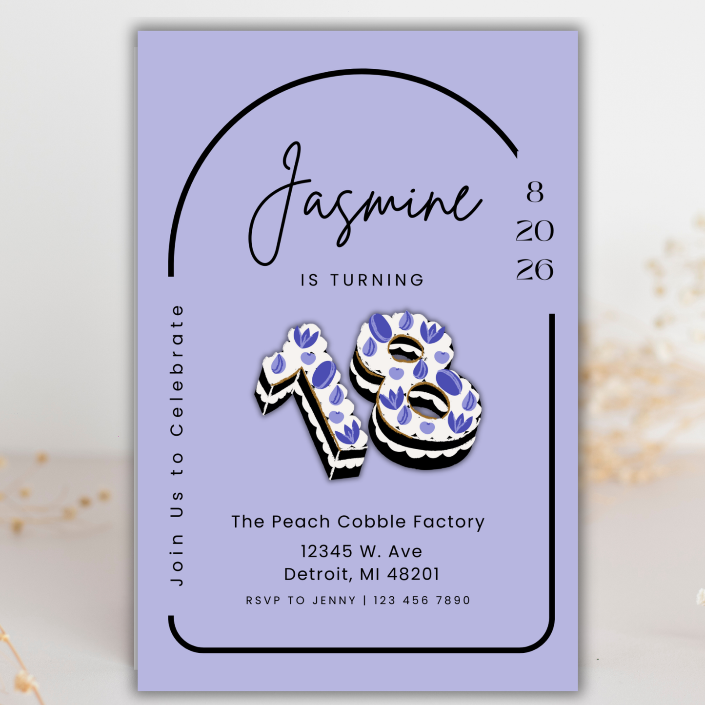 18th Birthday Invite | Canva Template