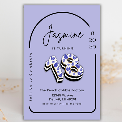 18th Birthday Invite | Canva Template