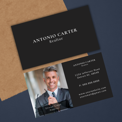 Editable Modern Business Card Template | Realtor Business Card | Canva Template