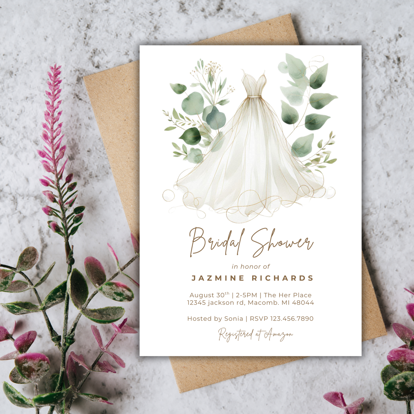 Bridal Shower Invitation | Canva Template