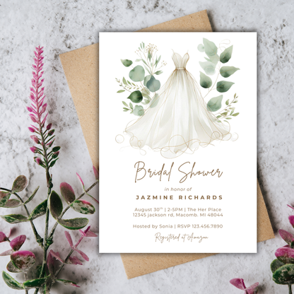 Bridal Shower Invitation | Canva Template