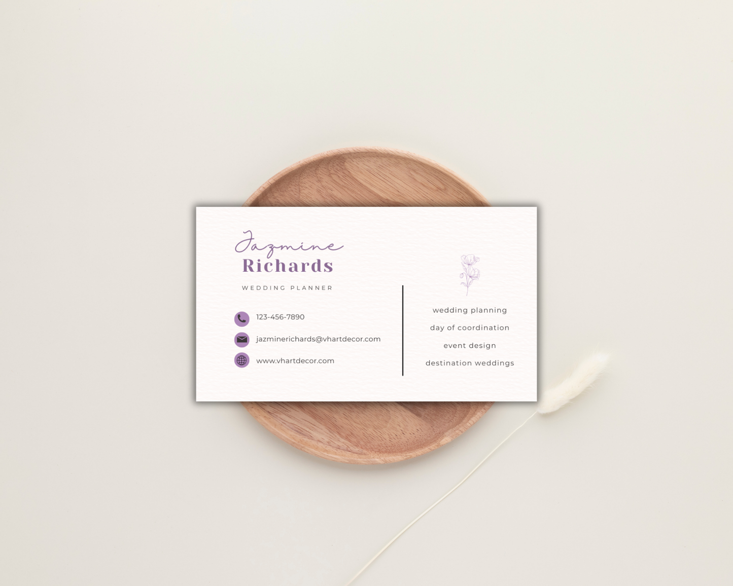 Wedding Planner Business Card | Canva Template