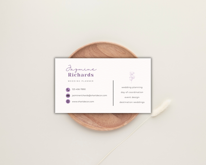 Wedding Planner Business Card | Canva Template