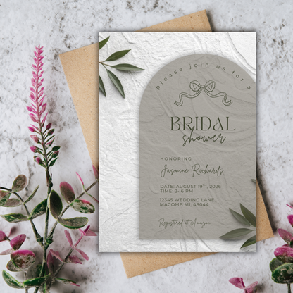 Bridal Shower Invitation | Canva Template