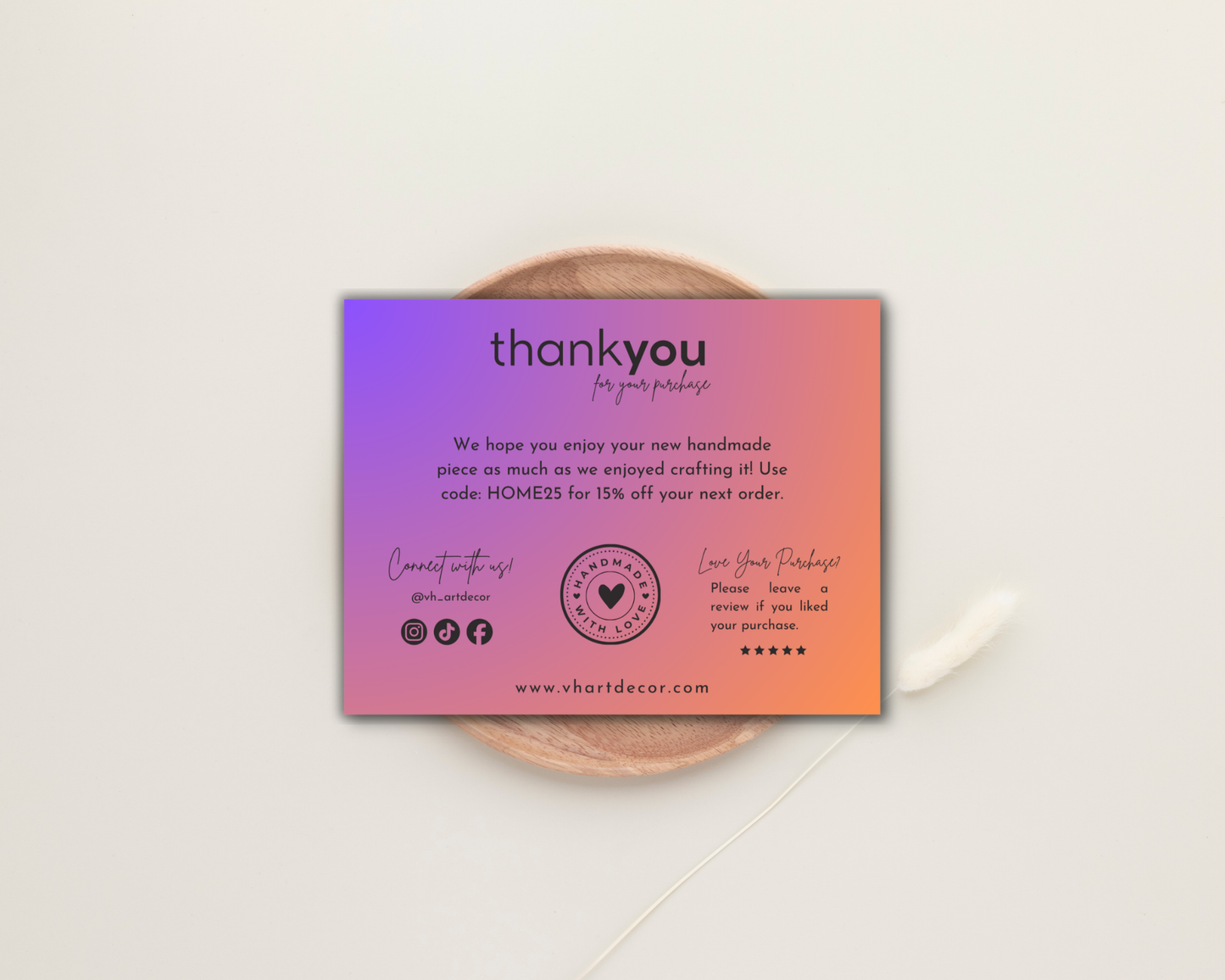 Small Business Thank You Card | Editable in Canva