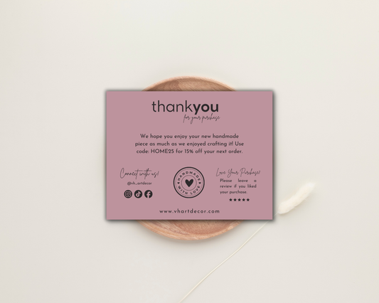 Small Business Thank You Card | Editable in Canva