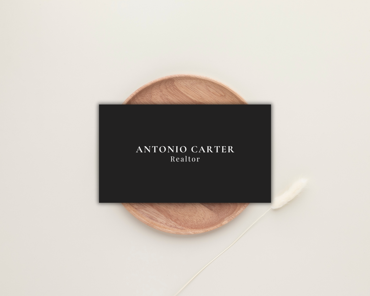 Editable Modern Business Card Template | Realtor Business Card | Canva Template