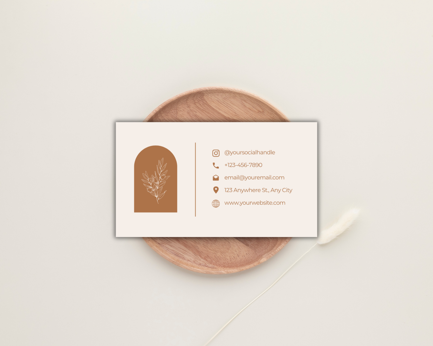 Terracotta Minimalist Business Card | Canva Template