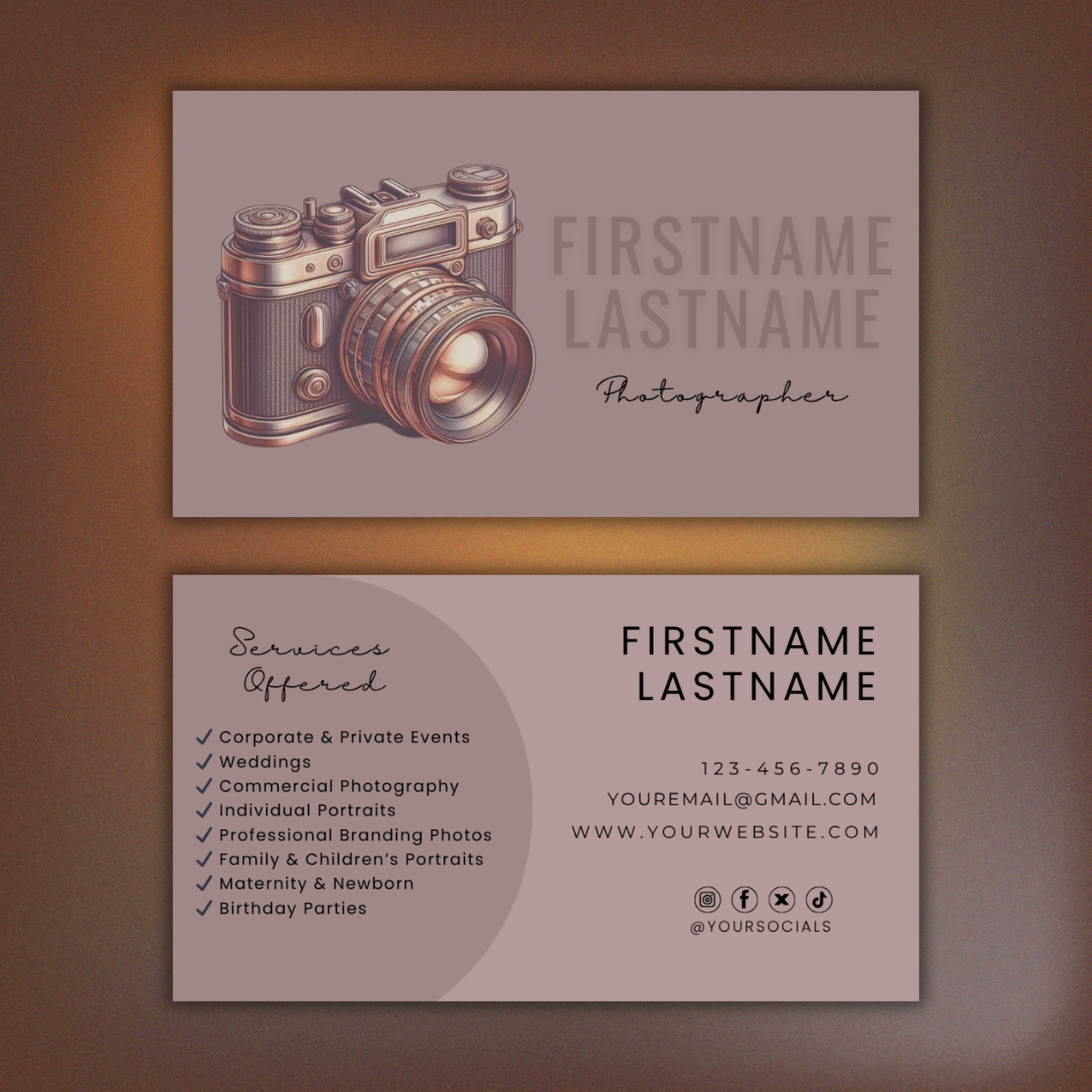 Modern Business Card Template | Photography