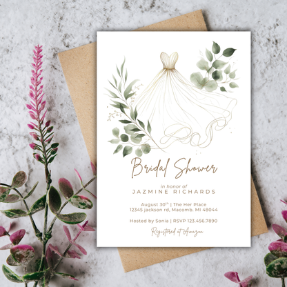 Bridal Shower Invitation | Canva Template