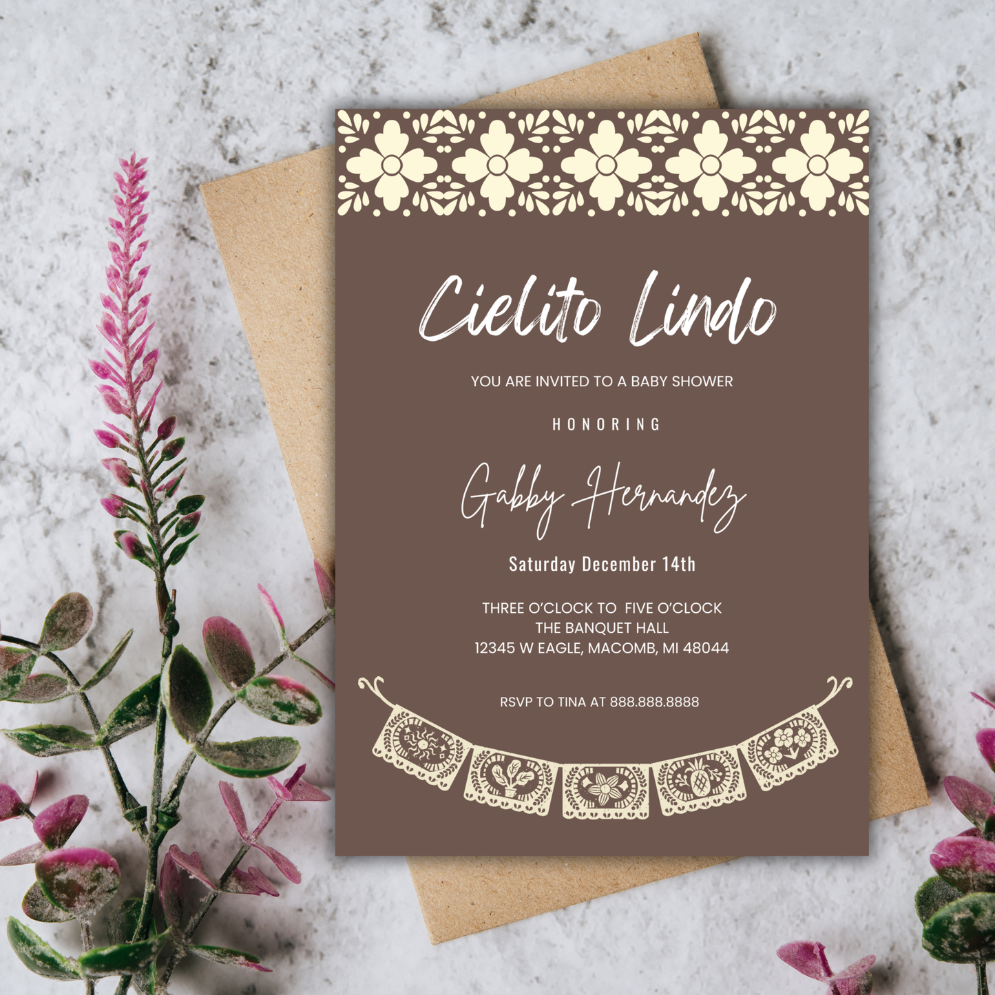 Cielito Lindo Baby Shower Invite | Canva Template