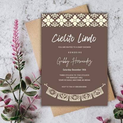 Cielito Lindo Baby Shower Invite | Canva Template