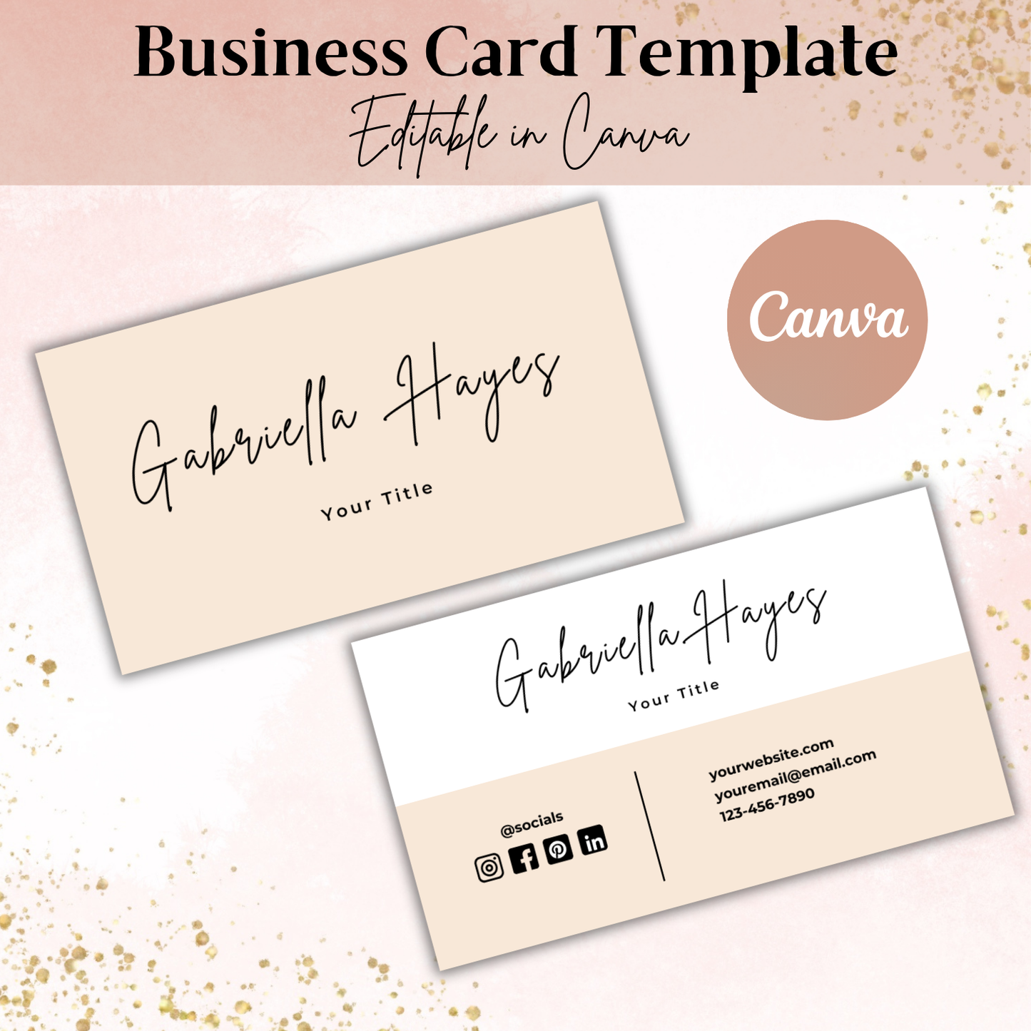 Entrepreneur Business Card | Canva Pro Template