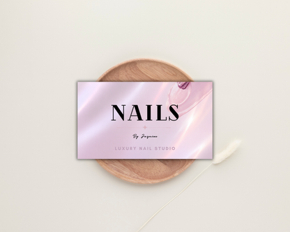 Nail Business Card Template | Editable Canva Business Card