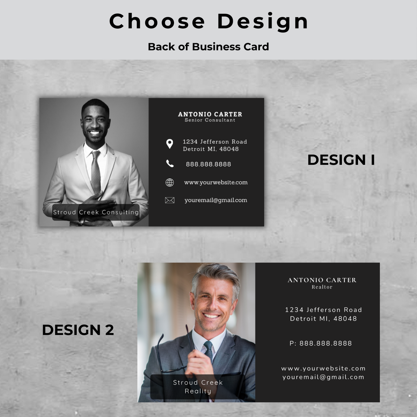 Editable Modern Business Card Template | Realtor Business Card | Canva Template