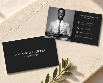 Editable Modern Business Card Template | Realtor Business Card | Canva Template