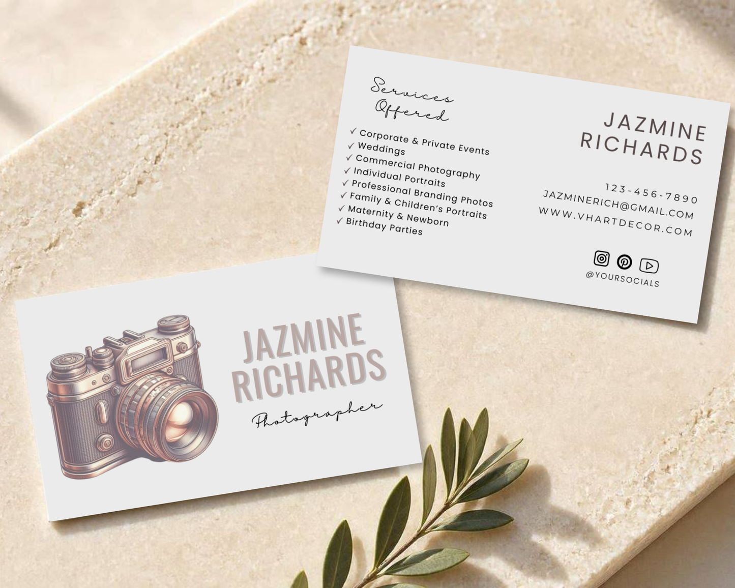 Photography Business Card | Canva Template