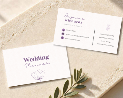 Wedding Planner Business Card | Canva Template
