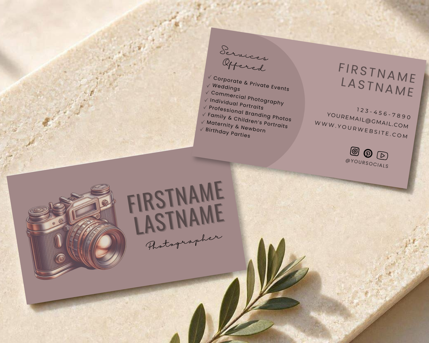 Photography Business Card | Canva Template