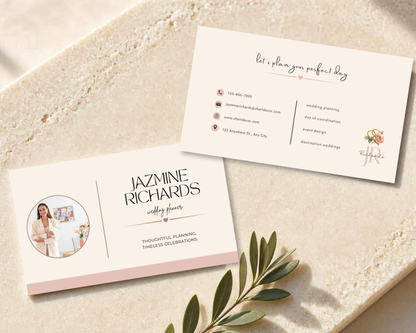Wedding Planner Business Card | Canva Template