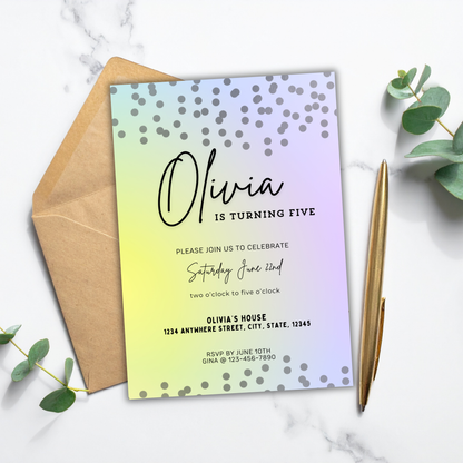 Gold Birthday Invite | Canva Template