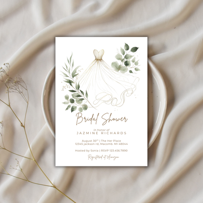 Bridal Shower Invitation | Canva Template
