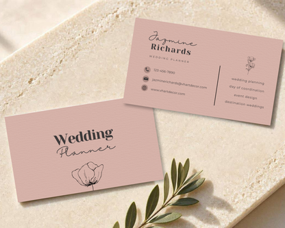 Wedding Planner Business Card | Canva Template