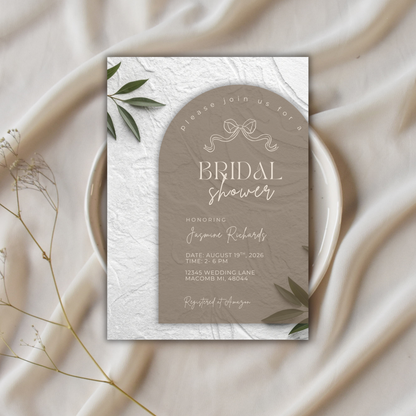 Bridal Shower Invitation | Canva Template