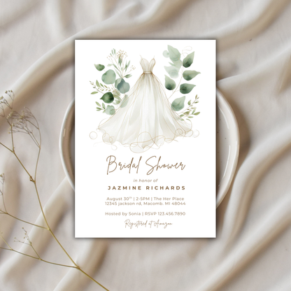 Bridal Shower Invitation | Canva Template