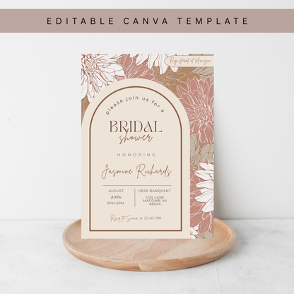 Bridal Shower Invitation Template | Canva Template