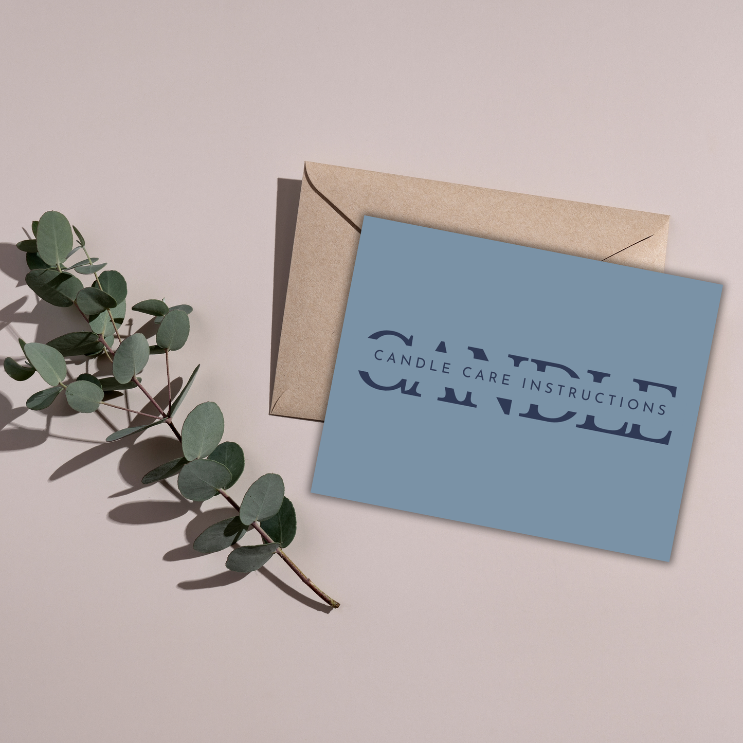 Candle Care Card | Canva Template