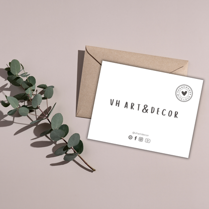 Jesmonite Care Card | Canva Template