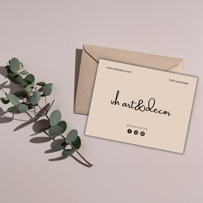 Jesmonite Care Card | Canva Template
