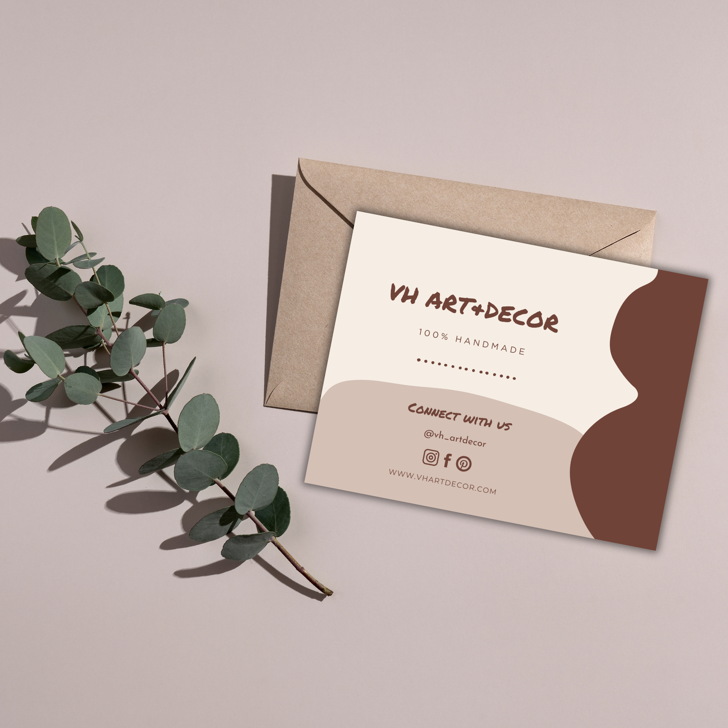 Jesmonite Care Card | Canva Template