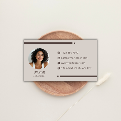 Modern Minimal Business Card Template | Editable Canva Business Card