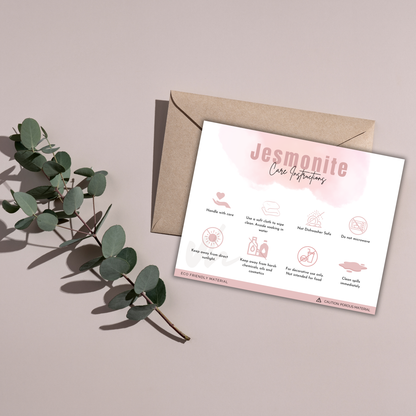 Jesmonite Care Card | Canva Template