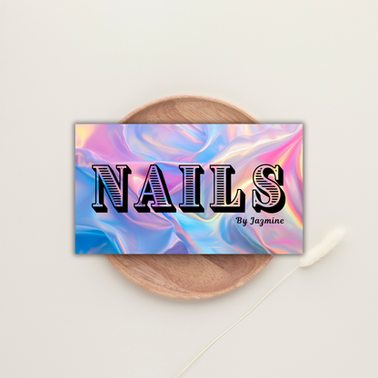 Nail Business Card Template | Editable Canva Business Card