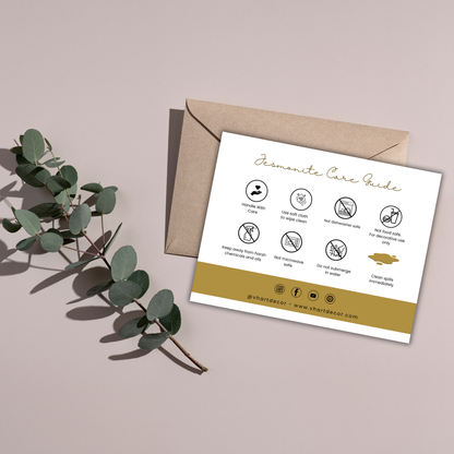 Jesmonite Care Card | Canva Template
